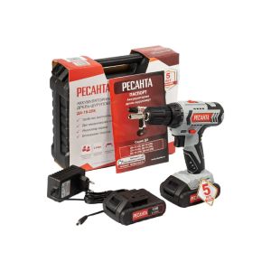 Дрель-шуруповерт аккумуляторная Ресанта ДА-18-2ЛК 75/14/5