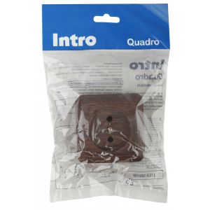 Розетка о/у Эра Intro Quadro одинарная б/з 16А-250В IP20 Венге