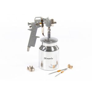 Краскораспылитель пневматический Matrix с нижним бачком V=1,0 л, сопла диаметром 1.2, 1.5 и 1.8 мм