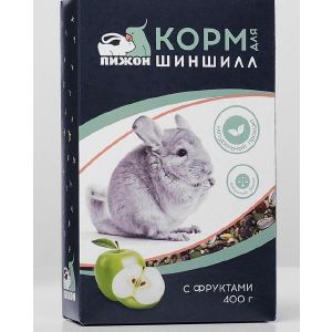 Корм «Пижон» для шиншилл, с фруктами, 400 г