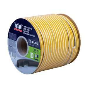 Уплотнитель для окон и дверей самоклеющийся Tytan Professional D 9х7,5 см Белый (50)