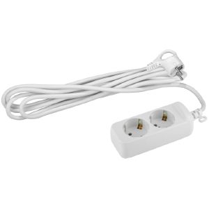 Удлинитель бытовой 2-м. 1.5м. 10А с/з ЭРА UX-2e-1,5m