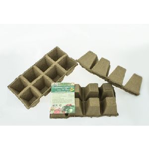 Торфяные горшочки 70х70 квадратные (цена за 8 ячеек)
