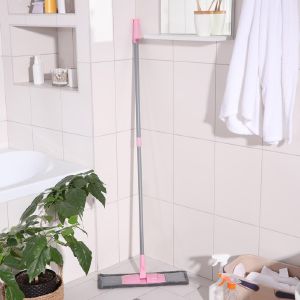 Швабра для мытья пола плоская с телескопической ручкой Raccoon, 43×13×90(120) см, микрофибра