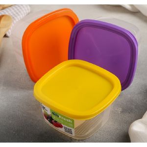 Контейнер пищевой BioFresh, 500 мл, квадратный, цвет МИКС