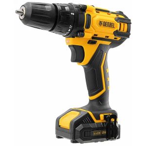 Дрель-шуруповерт аккумуляторная CDL-12-02BM, Li-Ion, 12 В, 2 аккумулятора Denzel