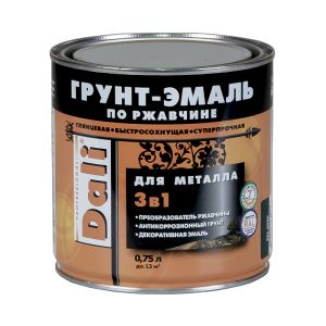 Грунт-эмаль Dali по ржавчине 3 в 1 гладкая 0,75 л RAL 3005 Бордо