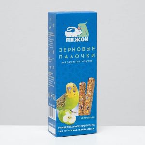 Зерновые палочки «Пижон» для птиц, с фруктами, 2 шт, 196 г