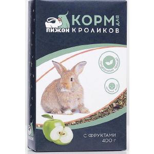 Корм «Пижон» для кроликов, с фруктами, 400 г