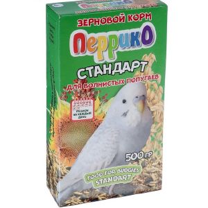 Корм зерновой «Перрико стандарт» для волнистых попугаев, коробка 500 г