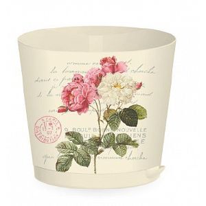 Горшок для цветов Easy Grow D 160 с прикорневым поливом 1,8 л Сливочный прованс ING47016МП