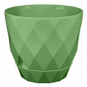 Горшок для цветов Laurel D145 мм, 1.3 л с поддоном зеленый 221610818/01