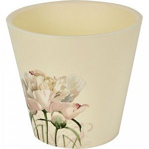 Горшок для цветов London Deco 160 мм, 1,6 л с декором Садовый пион ING6204СП
