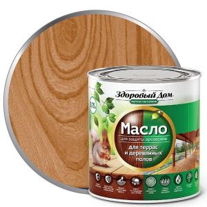 Масло для террас и деревянных полов ЗДОРОВЫЙ ДОМ тик 1,8 л