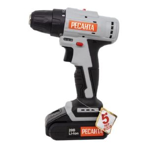 Дрель-шуруповерт аккумуляторная Ресанта ДА-20-2ЛК-Б 75/14/10