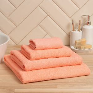 Полотенце махровое Экономь и Я 30х60 см, цв. персиковый, 100% хлопок, 350 гр/м2