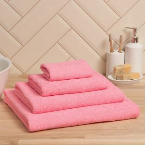 Полотенце махровое Экономь и Я 30х60 см, цв. розовый, 100% хлопок, 350 гр/м2