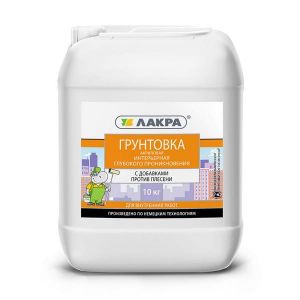 Грунт ЛАКРА интерьерный глубокого проникновения против плесени 10л