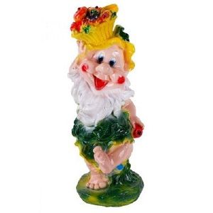 Фигура садовая гипс Гном с фруктами 41x27 см ГАРДЕНВИЛЛ
