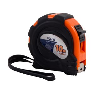 Рулетка Park, с фиксатором, обрезиненная, 10 м 25 мм