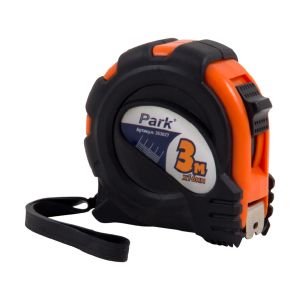 Рулетка Park, с фиксатором, обрезиненная, 3 м 16 мм