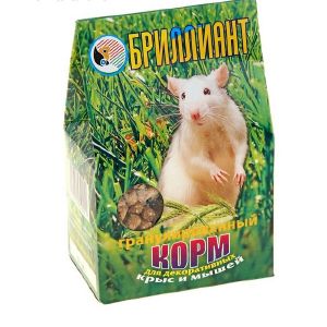 Корм «БРИЛЛИАНТ» для крыс и мышей, гранулированный 300 г