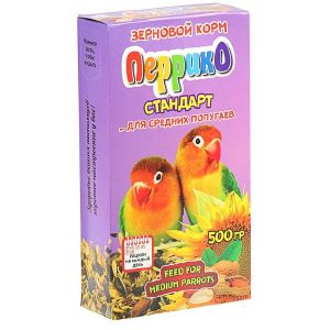 Корм зерновой «Перрико стандарт» для средних попугаев, коробка, 500 г 898639