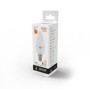 Лампа светодиодная Gauss Elementary E14 10 Вт 3000K Свеча