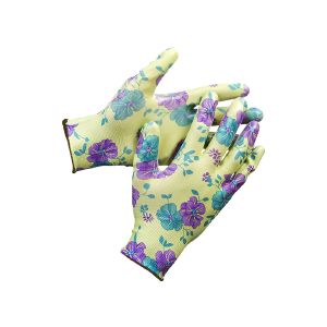 Перчатки GRINDA садовые, прозрачное нитриловое покрытие, размер L-XL, зеленые 11295-XL