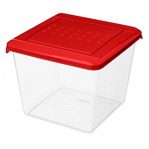 Контейнер для продуктов «Asti» квадратный 1,0 л (красный) 221100406/03