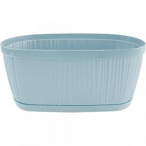 Горшок для цветов InGreen BARCELONA 2,7 л, 275х145 мм овальный, голубой перламутровый IG623710044