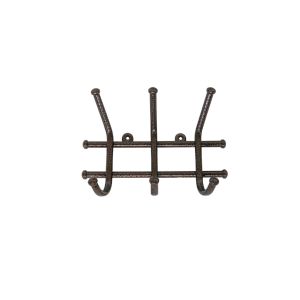 Вешалка настенная ЗМИ Норма 3, 3 крючка, 23 x 8 x 16,5 см, медный антик ВН 64 М