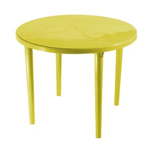 Стол пластиковый круглый Стандарт Пластик D-90 см Желтый 130-0022