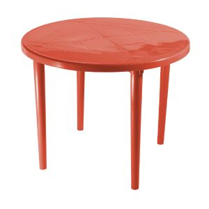 Стол пластиковый круглый Стандарт Пластик D-90 см Красный 130-0022