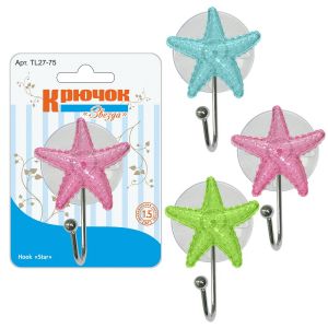 Крючок на присоске Мультидом Звезда TL27-75