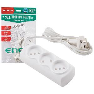 Удлинитель ENGY «Эконом» 1,7м/3роз. (ШВВП 2х0,75)