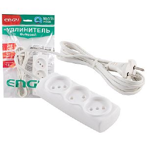 Удлинитель ENGY «Эконом» 3м/3роз. (ШВВП 2х0,75)