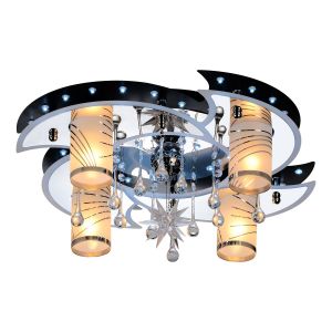 Светильник потолочный 5235/4+1BK+CR WT RC WTLED ЭкономСвет