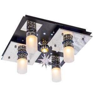 Светильник потолочный 8152/4+1BK CR RC WTLED ЭкономСвет