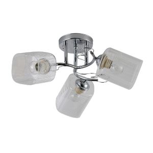 Люстра эконом 12175/3CR CL+WT ЭкономСвет