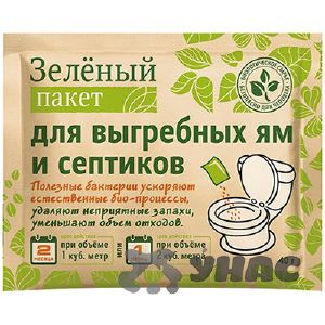 Средство для выгребных ям Доктор Робик Зеленый пакет 40 гр