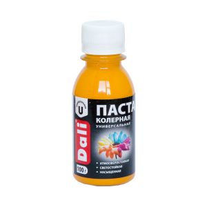 Краска колерная Dali, универсальная, 0,1 кг, золотисто-желтая
