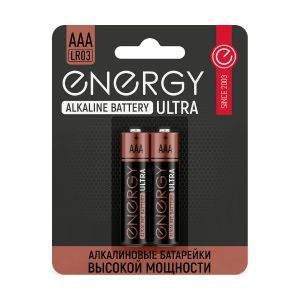 Батарейка алкалиновая Energy Ultra LR03/2B тип ААА 2 шт в упак