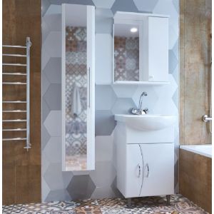 ШКАФ НАВЕСНОЙ «НОРД-55» ПРАВЫЙ БЕЗ ПОДСВЕТКИ (ПВХ)