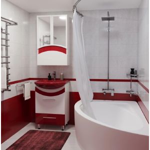 ТУМБА Д/ВАННОЙ «РАДУГА-52» КРАСНАЯ ПОД УМ.АЛЬФАНА-52