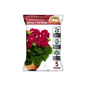 Грунт для комнатных, оранжерейных и декоративных растений Царица цветов 5 л