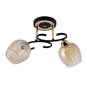 Люстра эконом 12164/2MBK+GD BR ЭкономСвет