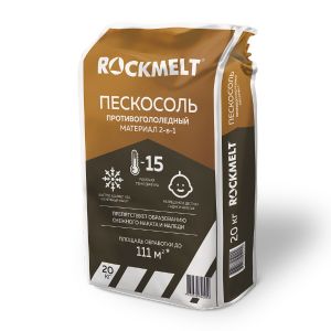 Реагент антигололедный Пескосоль Rockmelt, 20 кг