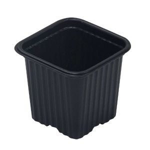 Горшок 0,21 л для рассады 7х7х6,5 см, черный