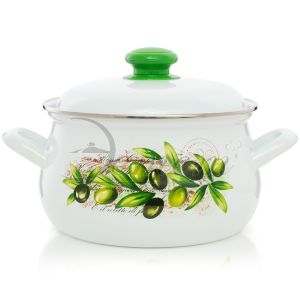 Кастрюля эмалированная Оливы Тосканы грушевидная 3,0 л ЭТ-72102